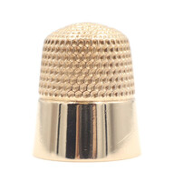 Estate Solid 10KT Yellow Gold 15.2mm Wide Rare Sewing Thimble Accessory E7 - 4g