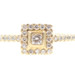 0.24 ctw Round Diamond Princess Style Halo 14KT Yellow Gold Engagement Ring 2.3g