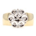 Estate 0.03 ctw Round Diamond Flower Cluster Ring in 10KT Gold Women's Ring 3.8g