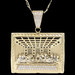 10KT Yellow Gold Round CZ Last Supper Pendant on 23" Gold Mariner Necklace 21.2g