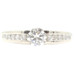 0.56 ctw Round Diamond Tension Channel Band 14KT White Gold Engagement Ring 3.7g