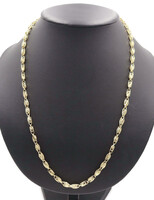 High Shine Diamond-Cut 10KT Yellow Gold 4.7mm Turkish Chain Necklace 25.5" - 25g