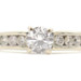 0.68 ctw Round Diamond Solitaire 14KT Yellow Gold Channel Band Engagement Ring