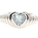 Women's Sterling Silver (925) 0.88 Ct Heart Cut Aquamarine Gemstone Ring by ND