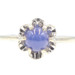 Cabochon 0.50 Ctw Synthetic Star Sapphire 10KT White Gold Buttercup Style Ring