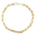 Classic 10KT Yellow Gold 6.6mm Wide Hollow Rope Chain Bracelet by AG 8 3/4" - 7g