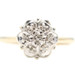 Women's Estate 0.06 ctw Round Diamond 10KT Yellow and White Gold Cluster Ring 