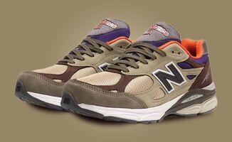 New Balance 990v3 MiUSA Teddy Santis Khaki Orange Size 10