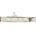 Lab Created Cabochon 3.25 ctw White Opal Inlay Sterling Silver 7" Bracelet 19g