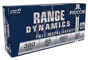 FIOCCHI 380ACP 95GR FMJ 50rd