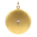 Estate 10KT Yellow Gold Starburst 0.04 ctw Round Diamond Locket Pendant - 8.0g