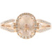 Women's 14KT Rose Gold Oval Morganite and Diamond Halo Engagement Ring by LeVian