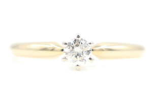 Women's Classic 1/5 Ct Solitaire Round Diamond 14KT Yellow Gold Engagement Ring