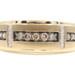 Men's 0.55 ctw Round Champagne and White Diamond 10KT Yellow Gold Ring by MGW 