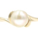 Women's Estate 6.6mm White Cultured Pearl 14KT Yellow Gold Modern Bypass Ring 