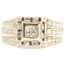 0.90 ctw Princess, Round, and Baguette 10KT Yellow Gold Classic Engagement Ring