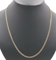 High Shine 10KT Yellow Gold 3.9mm Estate Curb Link Long Necklace 23.5" - 12.04g