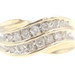 Estate 2-Row 0.50 Ctw Round Cut Diamond 10KT Yellow Gold Channel Band Ring 4.9g