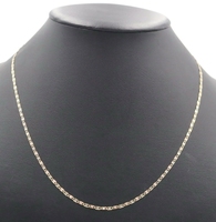 Classic 14KT Tri-Color Yellow, White, and Rose Gold 2.1mm 22" Valentino Necklace