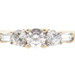 18KT Yellow Gold 0.50 ctw Round and Baguette Cut Diamond Engagement Ring ZEI 4g