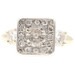 1.18 ctw Round Diamond Square Halo 14KT Two Tone Women's Engagement Ring 3.8g