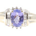 0.80 ctw Oval Tanzanite & 0.45 ctw Diamond 14KT Yellow Gold Estate Gemstone Ring