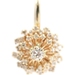 1.40 ctw Round Diamond Estate 14KT Yellow Gold Flower Burst Cluster Pendant 10g