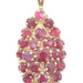 Estate 1.70 Ctw Natural Ruby 10KT Yellow Gold Navette Cluster Necklace Pendant