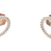 Women's Classic 0.17 ctw Round Diamond 10KT Rose Gold Open Heart Stud Earrings