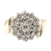 Women's Estate 0.95 Ctw Round Cut Diamond Cluster 10KT Yellow Gold Ring 5.44g