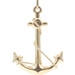Classic Rope Wrapped 10KT Yellow Gold Anchor Pendant 41.1mm Italy - 2.37 Grams