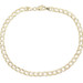 Estate Curb Link 4.4mm Wide Diamond Cut 10KT Yellow Gold Bracelet 8 3/4" - 2.7g