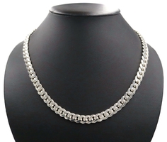 Men's 22.5" 925 Sterling Silver 9.2mm Wide Curb Link Heavy Necklace - 108 Grams