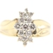 0.42 ctw Round Diamond Women's Estate 14KT Yellow Gold Wedding Ring Set 5.4g