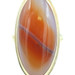 Estate 18KT Yellow Gold Solitaire 20.0 Ct Cabochon Banded Agate Cocktail Ring