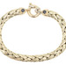 0.40 ctw Round Cabochon Sapphire 7.5" 14KT Yellow Gold Wheat Chain Bracelet 19g