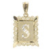 Classic Filigree Style 10KT Yellow Gold Initial "S" Necklace Pendant 0.8" - 0.9g