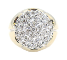 Men's Classic 1.50 ctw Round Diamond Estate 20.8mm Kentucky Ring Size 10.5 8.0g