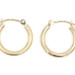 Small 13.8mm / 0.5" High Shine 14KT Yellow Gold Classic Hoop Earrings - 0.65g