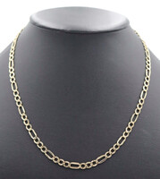 High Shine 10KT Yellow Gold 5.3mm Classic Figaro Chain Necklace 20.5" - 5.95g