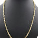 Classic 10KT Yellow Gold 4.8mm Hollow High Shine Rope Chain Necklace 24" - 9.6g