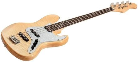 Indio 4 String Bass Guitar- Natural Finish