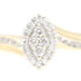 Keepsake 0.40 Ctw Round Diamond Marquise Cluster 10KT Yellow Gold Bypass Ring