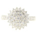 1.16 ctw Round Diamond Estate Starburst Cluster 14KT White Gold Women's Ring 6g