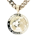 Round 10KT Yellow Gold "The World Is Yours" Medal on 10KT 22" Monaco Chain 26.4g