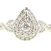 1.18 ctw Round Diamond Double Halo Braided Band Pear Cluster 14K Engagement Ring