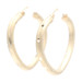 Women's Matte Finish 10KT Yellow Gold Diamond-Cut Fancy Hinged Hoop Earrings