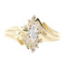 Estate 0.40 ctw Marquise Round and Baguette Diamond 14KT Yellow Gold Ring 3.0g