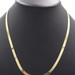 Classic 10KT Yellow Gold 4.8mm Wide High Shine Herringbone Necklace 22" - 9.85g