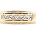 Women's 0.10 ctw Round Diamond Channel Band 5.7mm Wide 10KT Yellow Gold Ring 